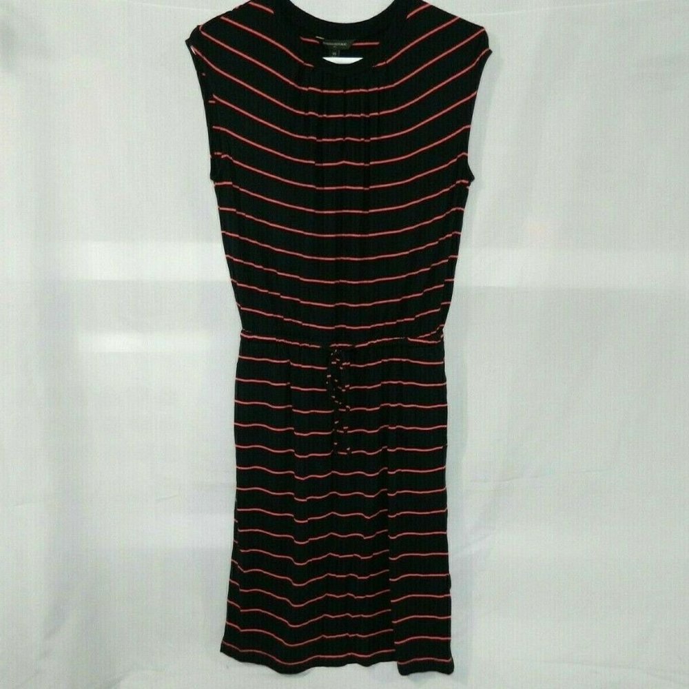 Banana Republic Sleeveless Keyhole Striped Dress